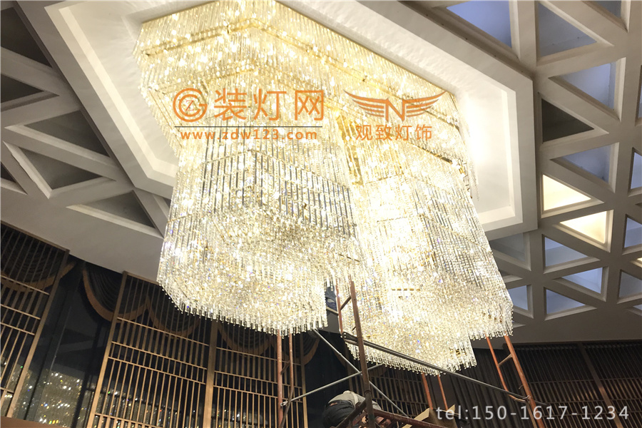 广州酒店水晶灯清洗后照片